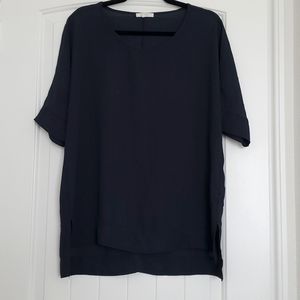 ANTHROPOLOGY Pleione Dark Blue Top Small